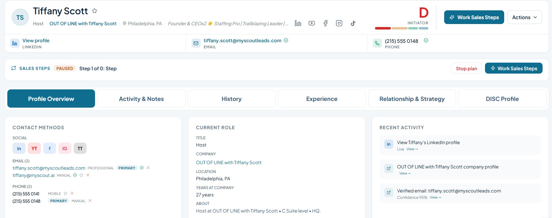 myScout decision maker page